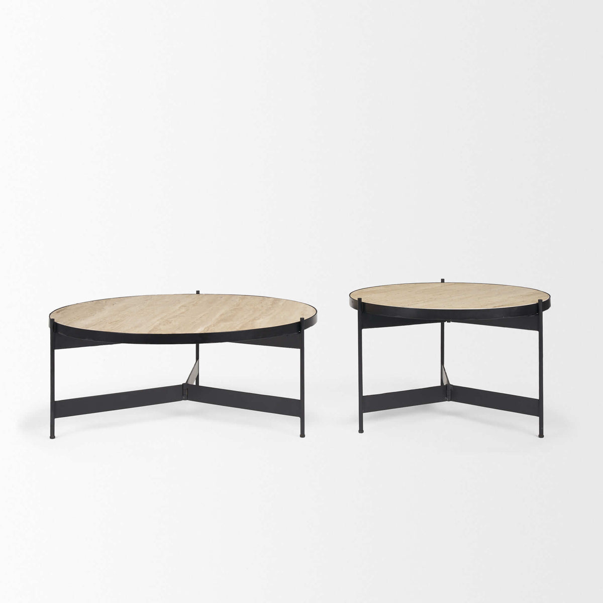 MERCANA WADE MARBLE NESTING COFFEE TABLES 71042-AB