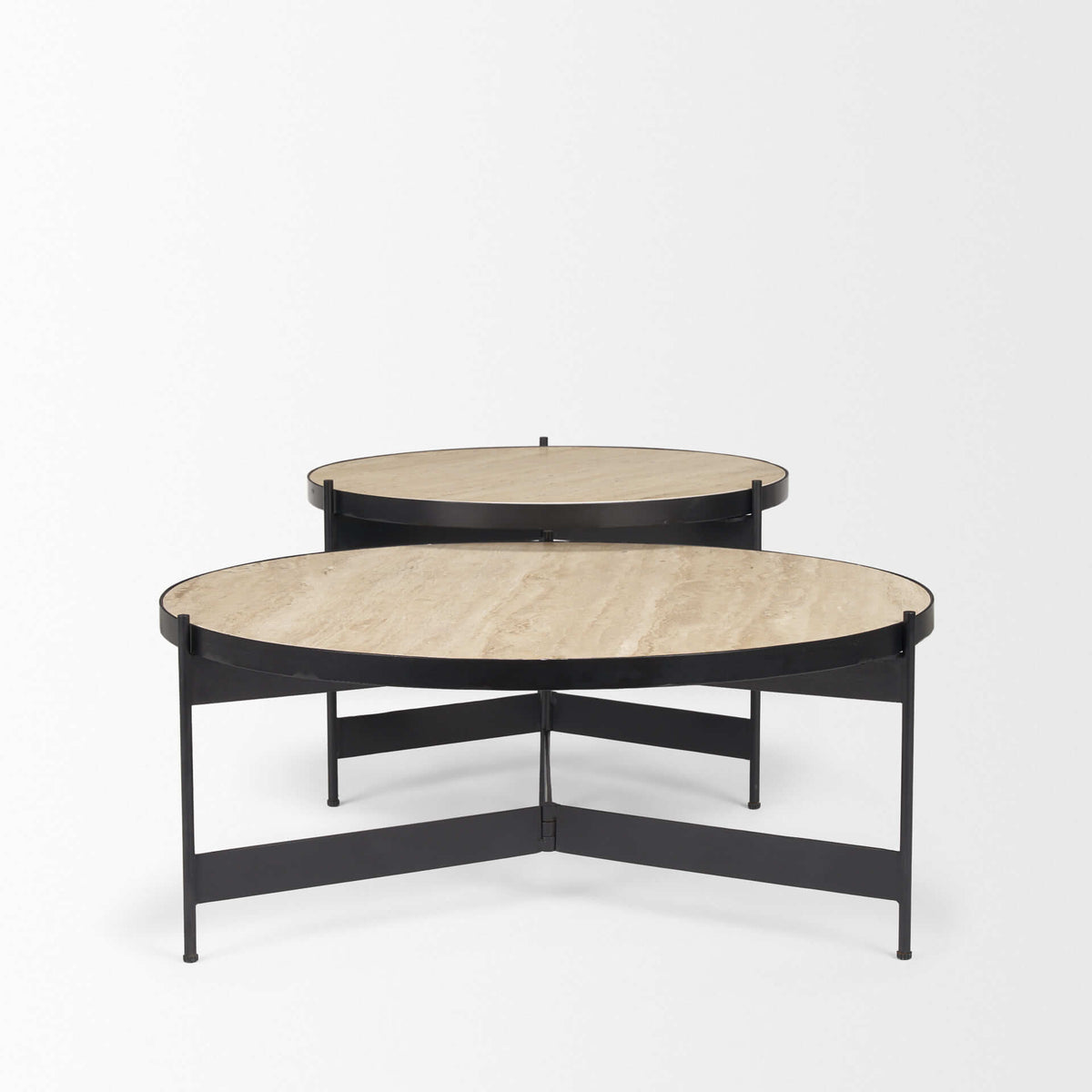 MERCANA WADE MARBLE NESTING COFFEE TABLES 71042-AB