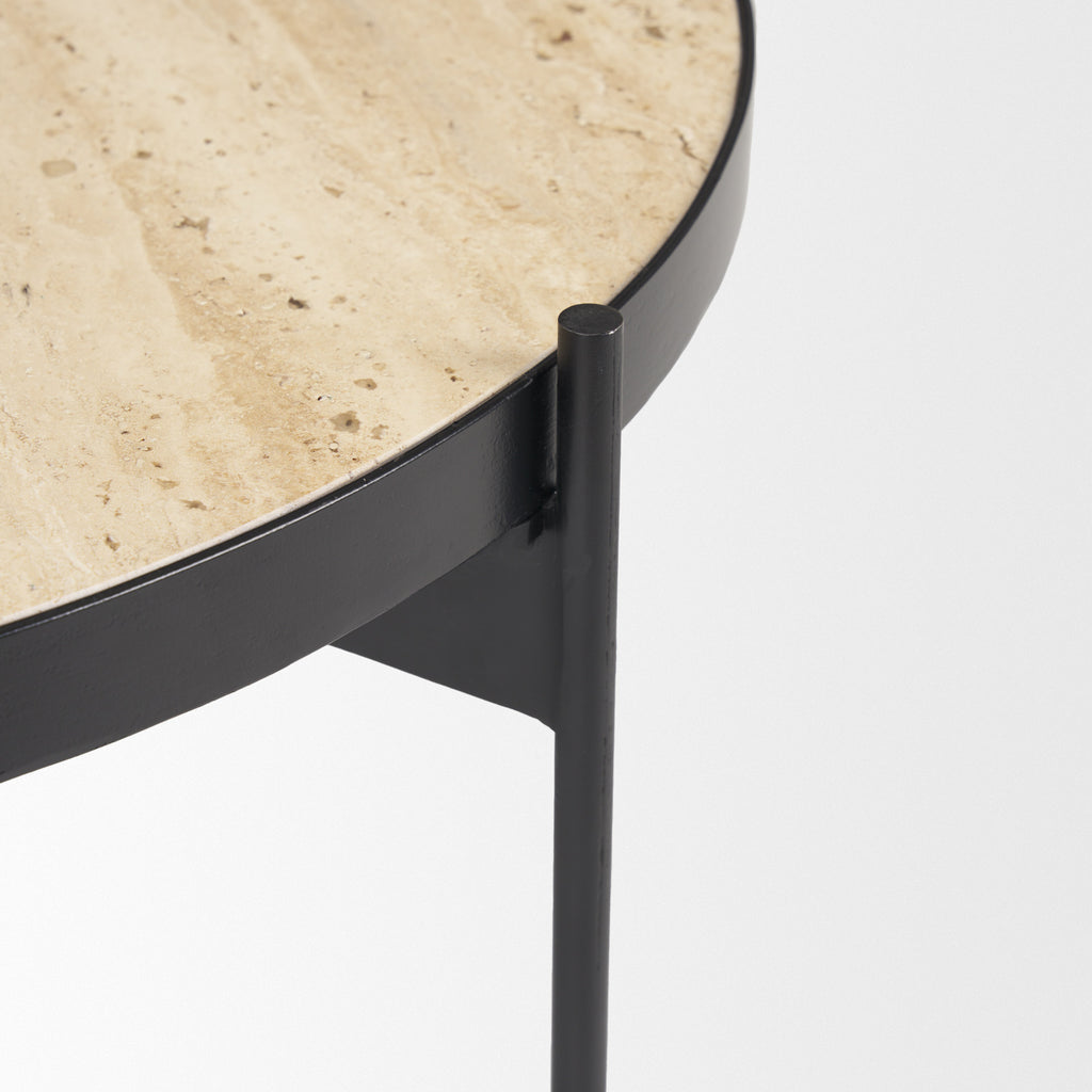 MERCANA WADE MARBLE NESTING COFFEE TABLES 71042-AB