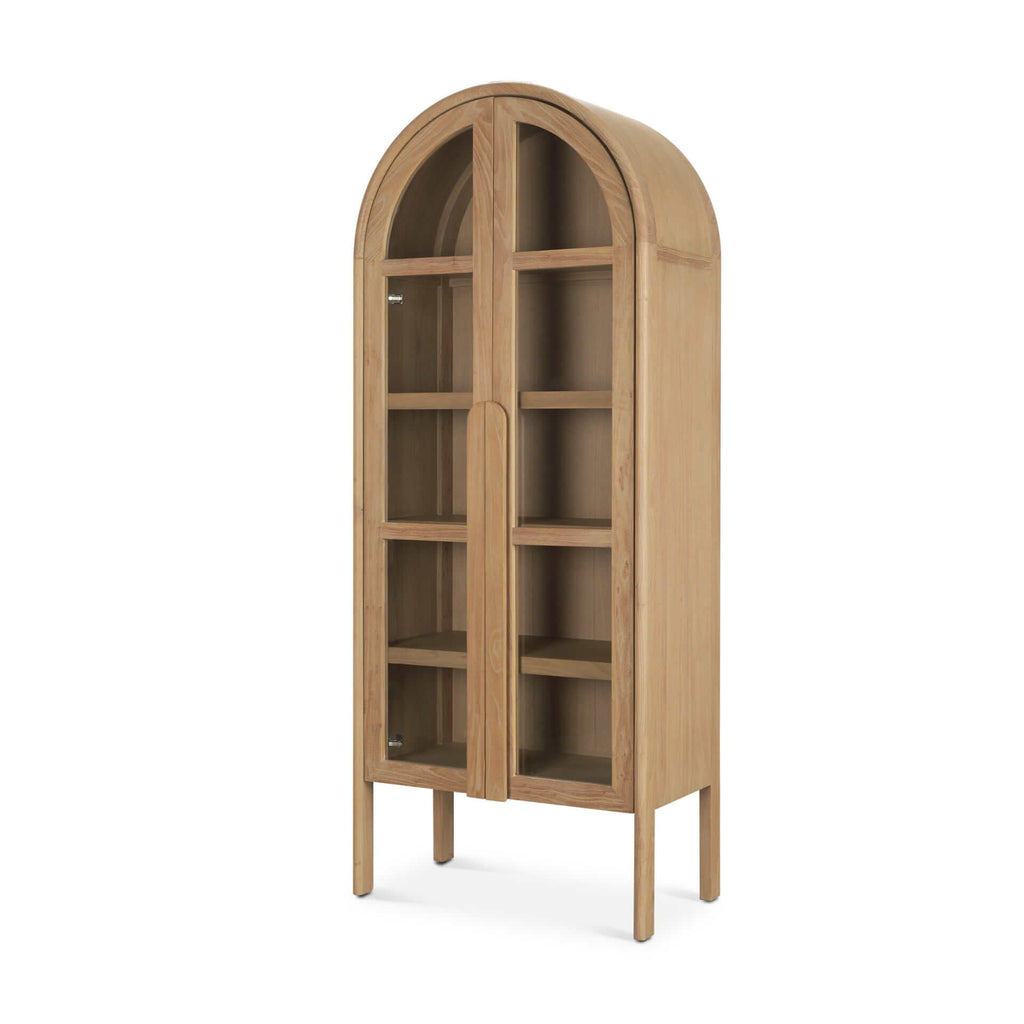 MERCANA CALLUM GLASS DOOR ARCHED CURIO CABINET 70860