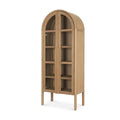 MERCANA CALLUM GLASS DOOR ARCHED CURIO CABINET 70860