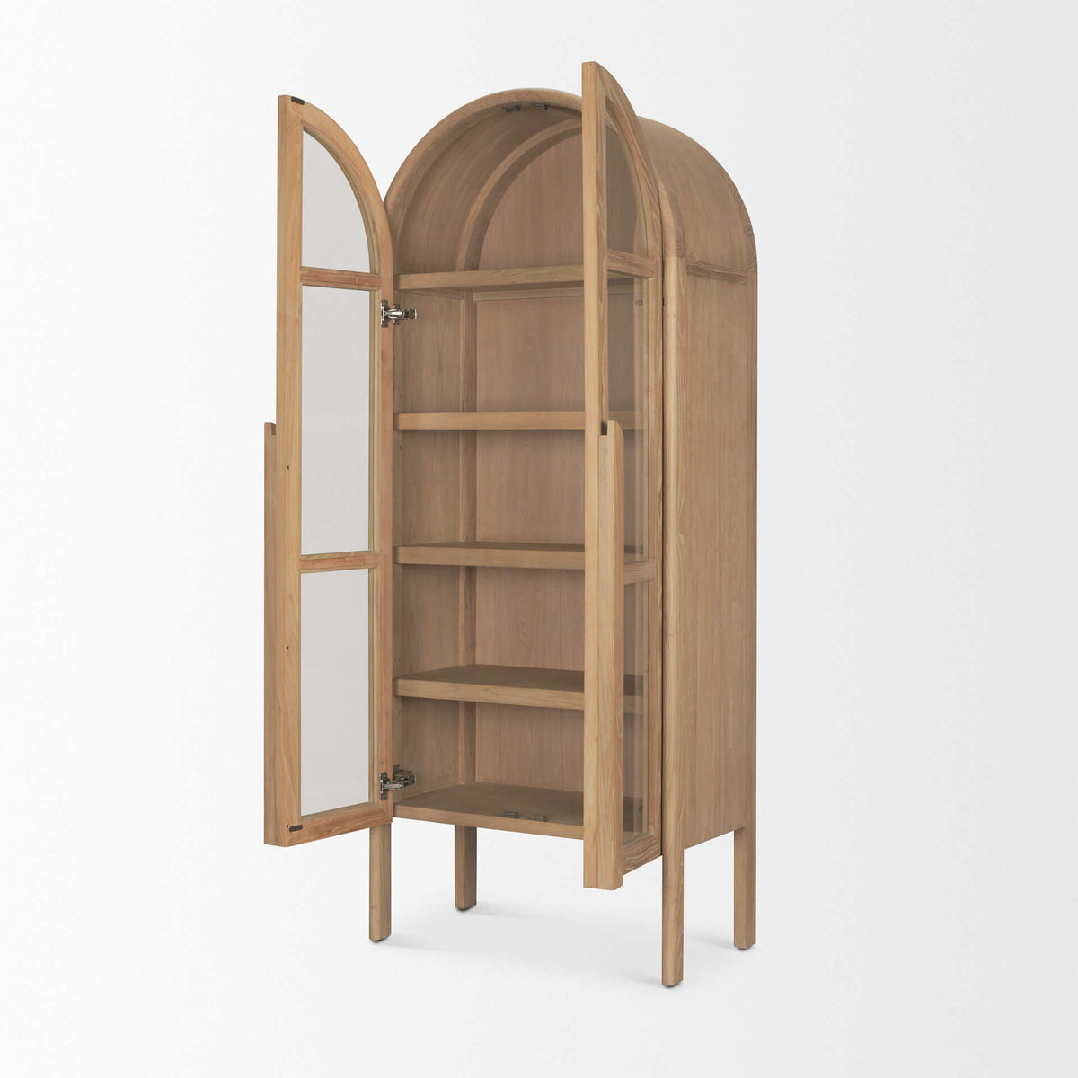 MERCANA CALLUM GLASS DOOR ARCHED CURIO CABINET 70860