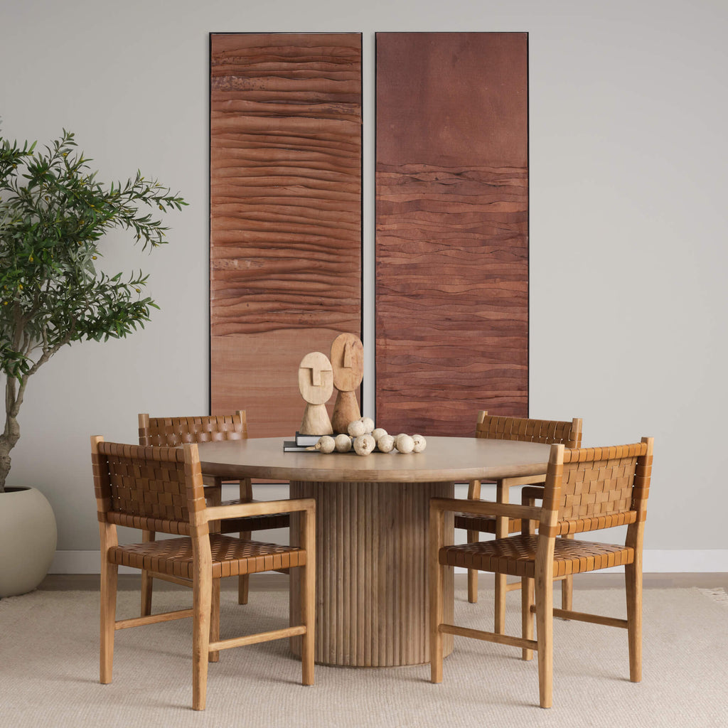 MERCANA SHANE WOVEN LEATHER DINING CHAIR 70799