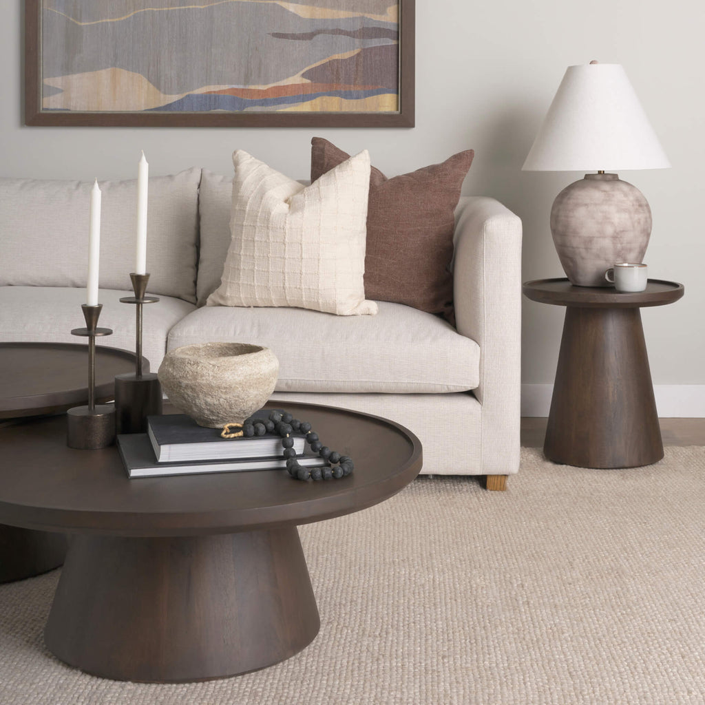 MERCANA MARVIN TAUPE CERAMIC TABLE LAMP 70167