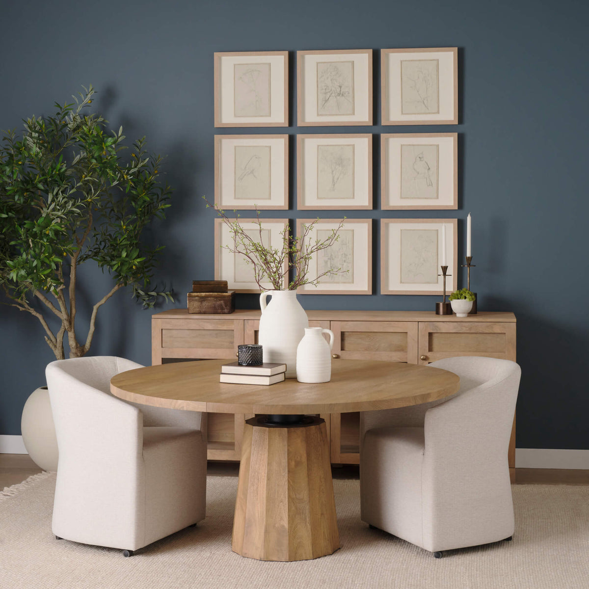 MERCANA SWANSON 60" LIGHT BROWN WOOD DINING TABLE 70865-AB