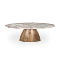 MERCANA ALLYSON ROUND MARBLE TOP COFFEE TABLE  71102-AB