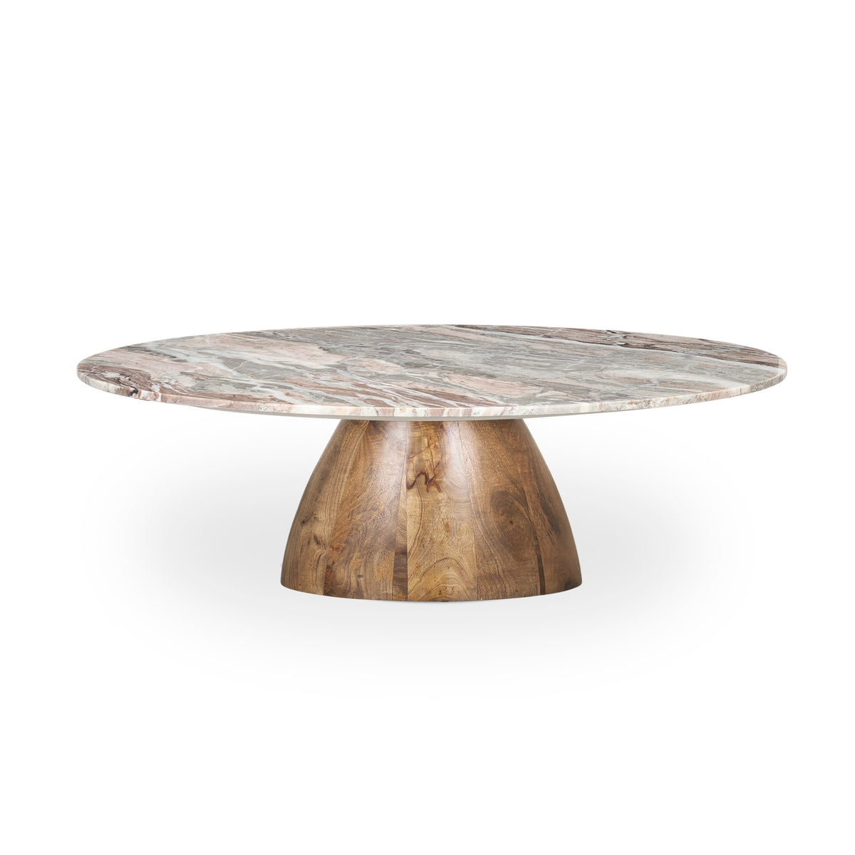 MERCANA ALLYSON ROUND MARBLE TOP COFFEE TABLE  71102-AB