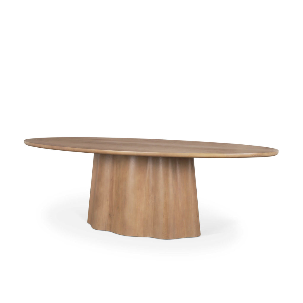 MERCANA JOVANI 94" SOLID LIGHT BROWN MANGO WOOD DINING TABLE  71108-AB