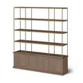 MERCANA BRAXTON ANTIQUED AGE BRASS SHELVING UNIT 71114-AB