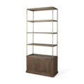 MERCANA BRAXTON ANTIQUED AGE BRASS SHELVING UNIT 71118-AB