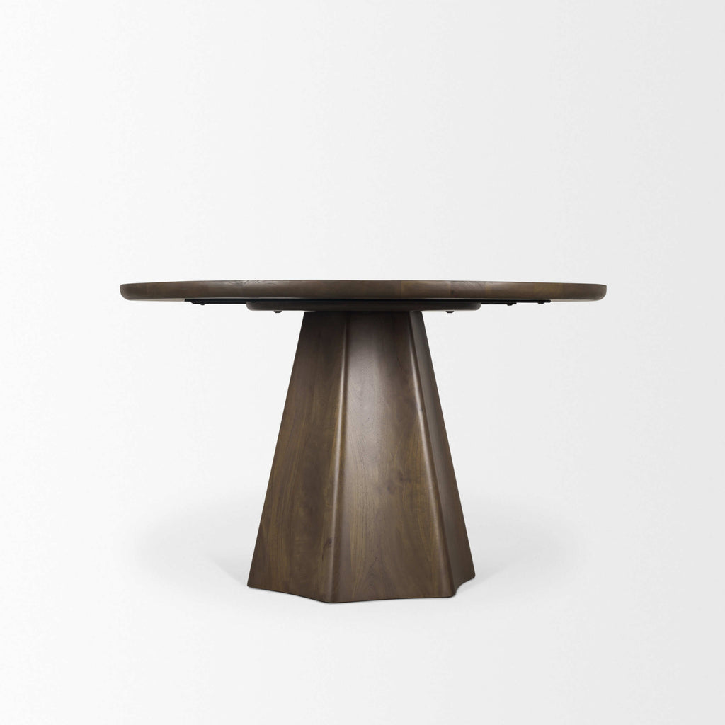 MERCANA JOVANI SOLID DARK BROWN MANGO WOOD DINING TABLE 71104-AB