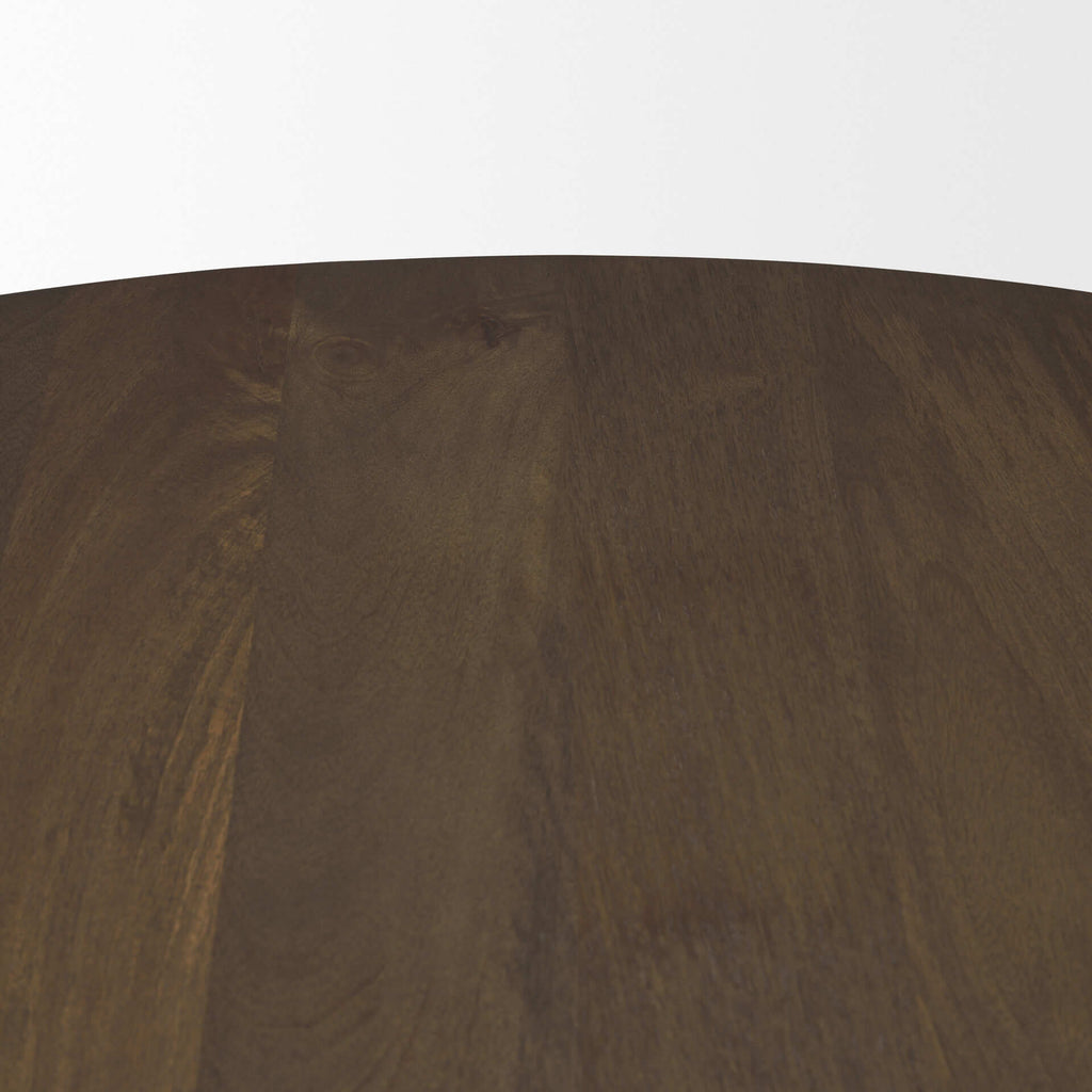 MERCANA JOVANI 94" SOLID DARK BROWN MANGO WOOD DINING TABLE  71109-AB