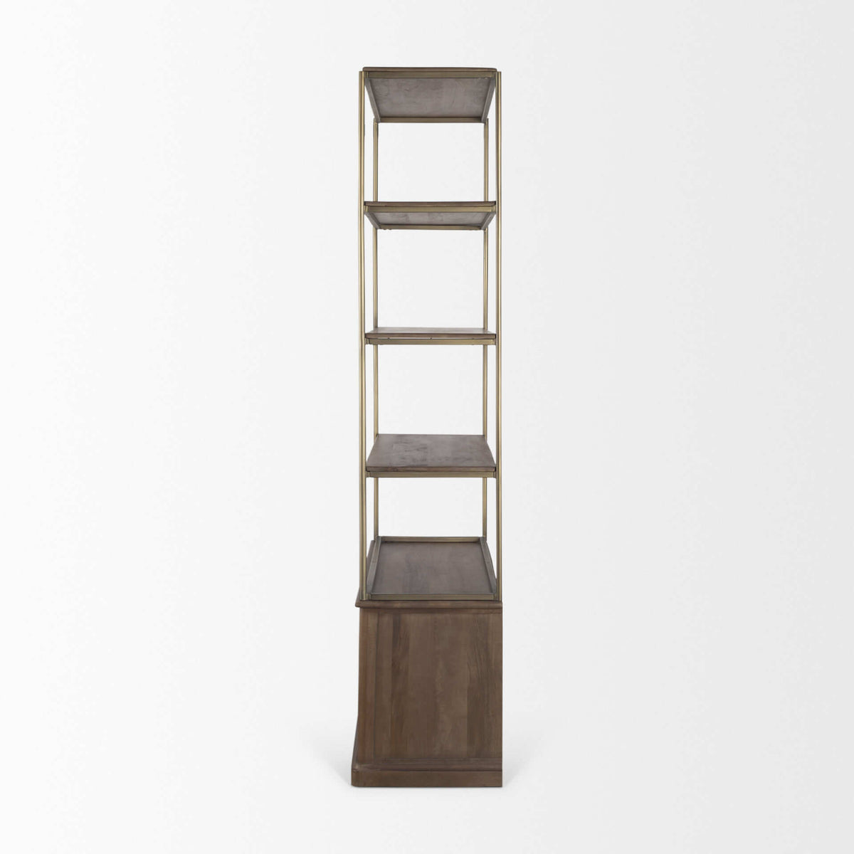 MERCANA BRAXTON ANTIQUED AGE BRASS SHELVING UNIT 71118-AB