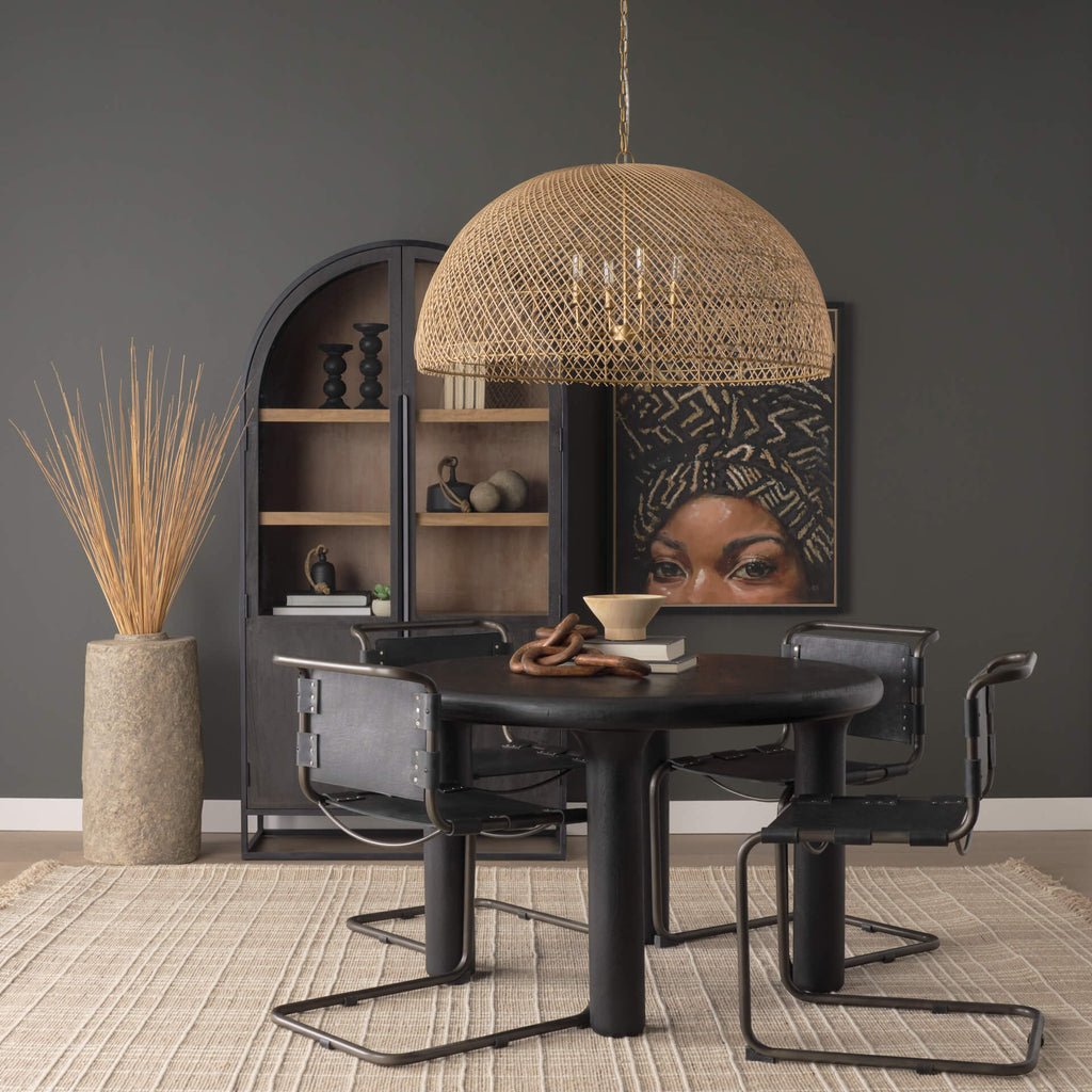MERCANA THAD 4-LIGHT NATURAL RATTAN CHANDELIER 70916