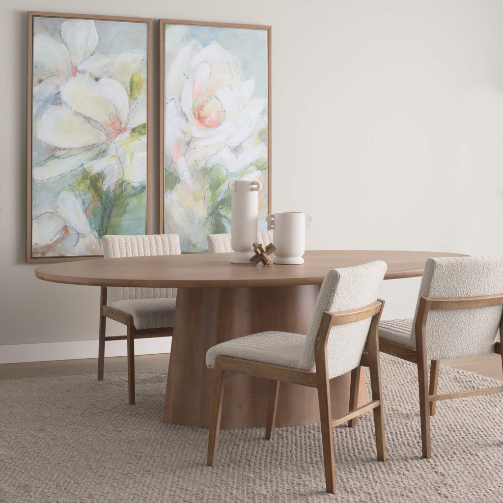 MERCANA JOVANI 94" SOLID LIGHT BROWN MANGO WOOD DINING TABLE  71108-AB