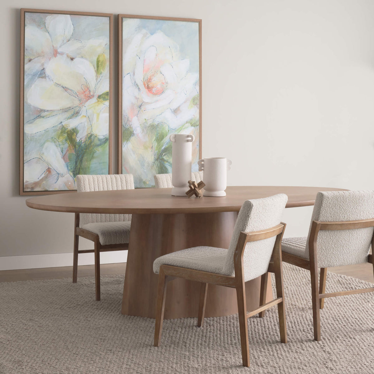 MERCANA JOVANI 94" SOLID LIGHT BROWN MANGO WOOD DINING TABLE  71108-AB