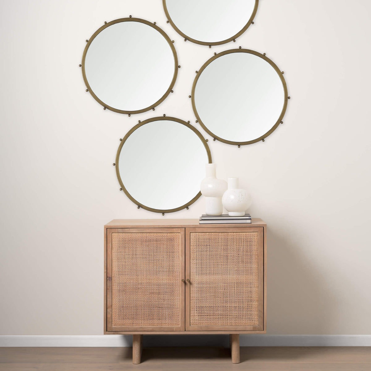 MERCANA ELENA SMALL GOLD METAL MIRROR 69318
