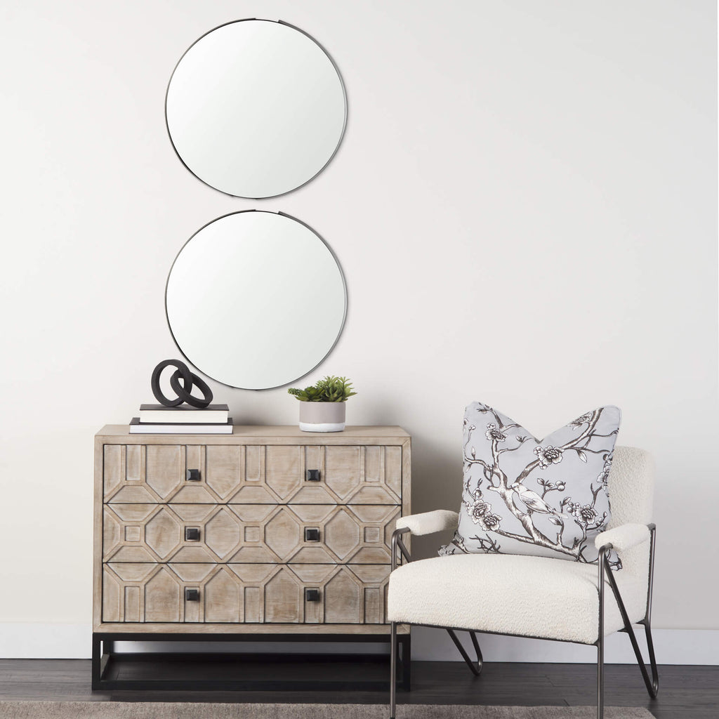 MERCANA ADRIANNA BLACK METAL MIRROR 69325
