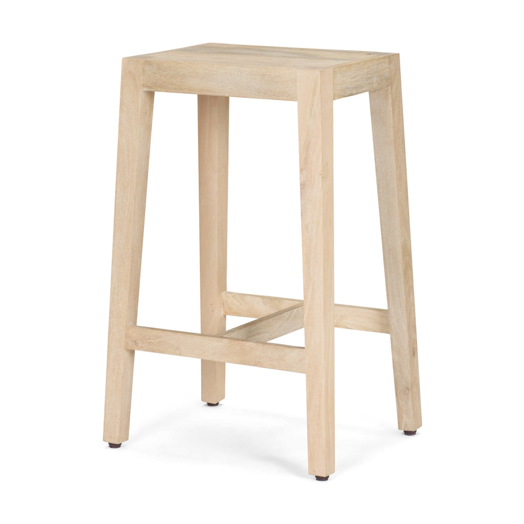 MERCANA COLONY 25" WOODEN STOOL LIGHT BROWN 71131