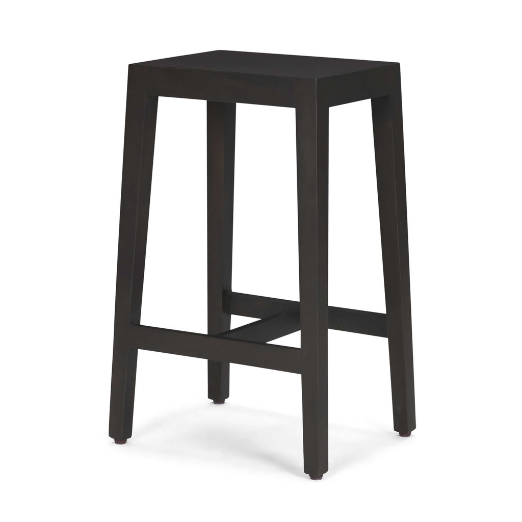 MERCANA COLONY 25" WOODEN STOOL BLACK BROWN 71133