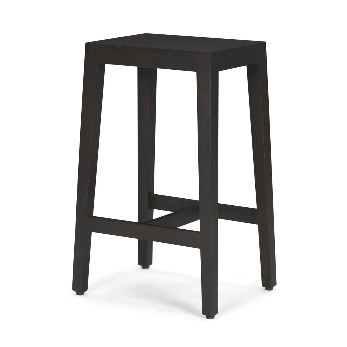 MERCANA COLONY 25" WOODEN STOOL BLACK BROWN 71133