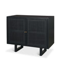 MERCANA GRIER 65" CANE ACCENT CABINET BLACK 71141