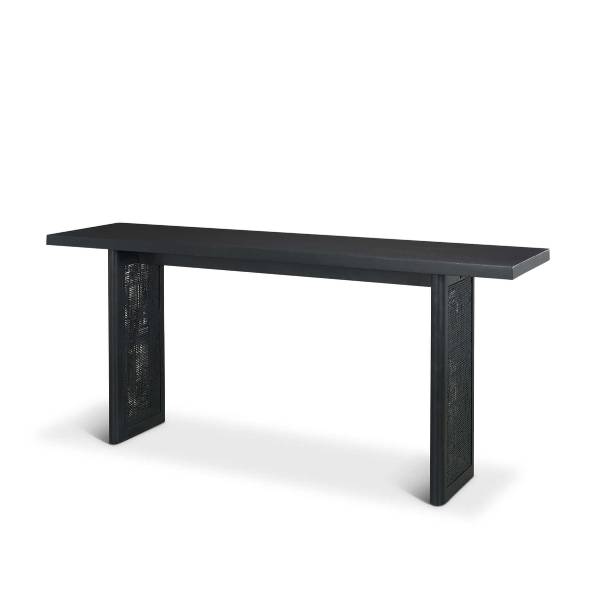 MERCANA GRIER 65" CANE CONSOLE TABLE BLACK 71142