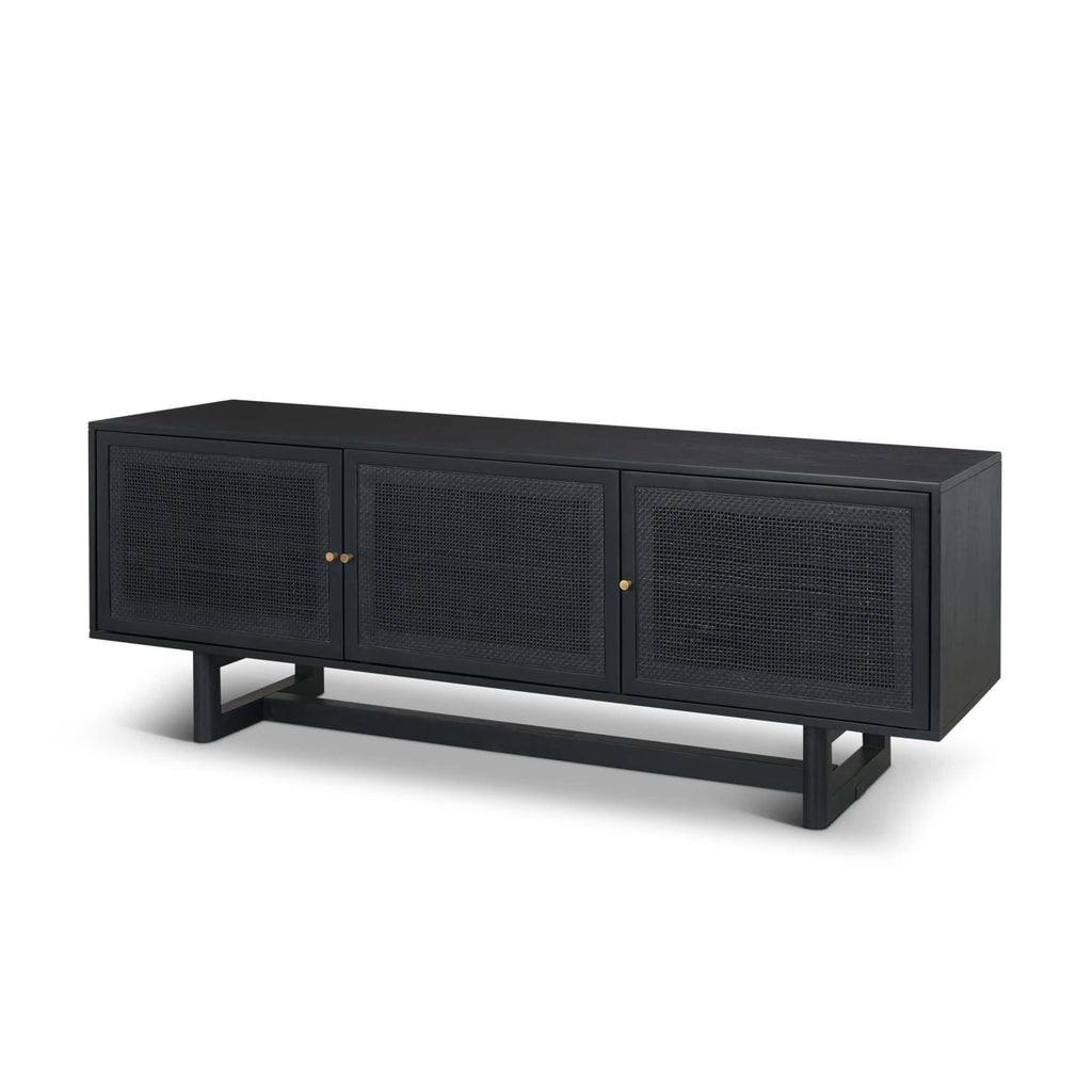 MERCANA GRIER 65" CANE MEDIA CONSOLE BLACK 71143