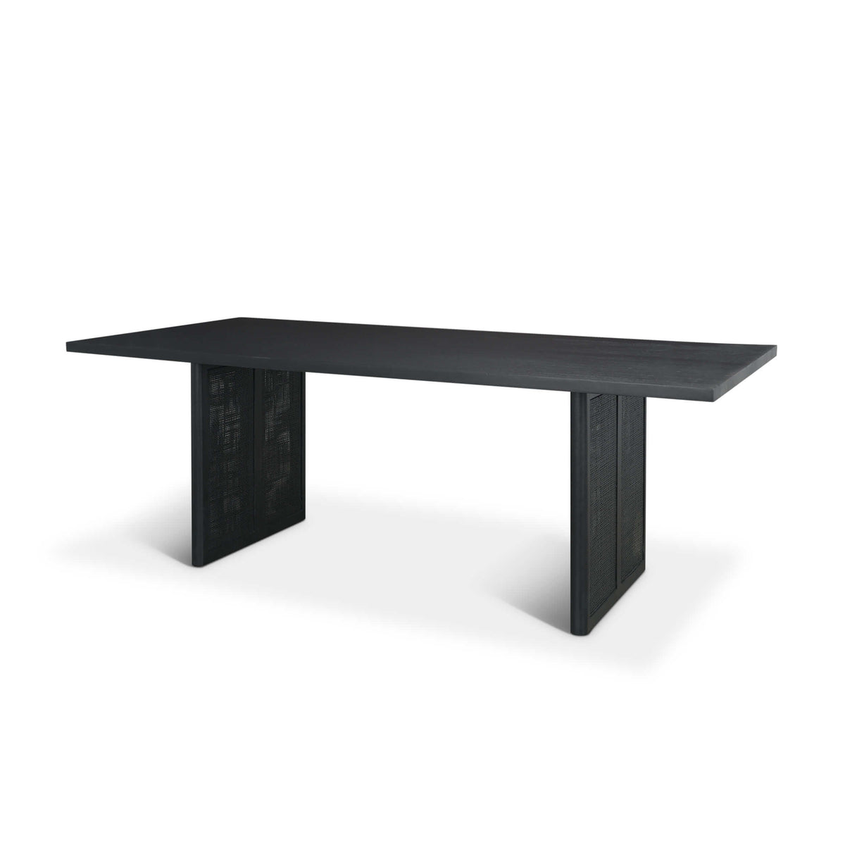 MERCANA GRIER 84" CANE DINING TABLE BLACK 71144