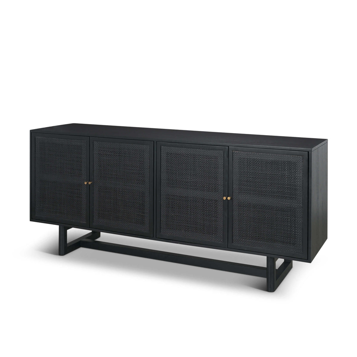 MERCANA GRIER 65" CANE SIDEBOARD BLACK 71146