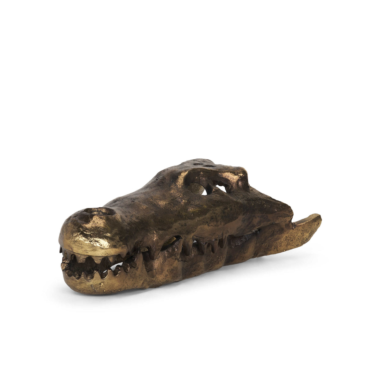 MERCANA ALISTAIR ANTIQUED GOLD CAST METAL DECORATIVE SKULL 71170
