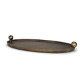 MERCANA JIANNA OVAL ANTIQUED GOLD METAL TRAY SMALL 71171