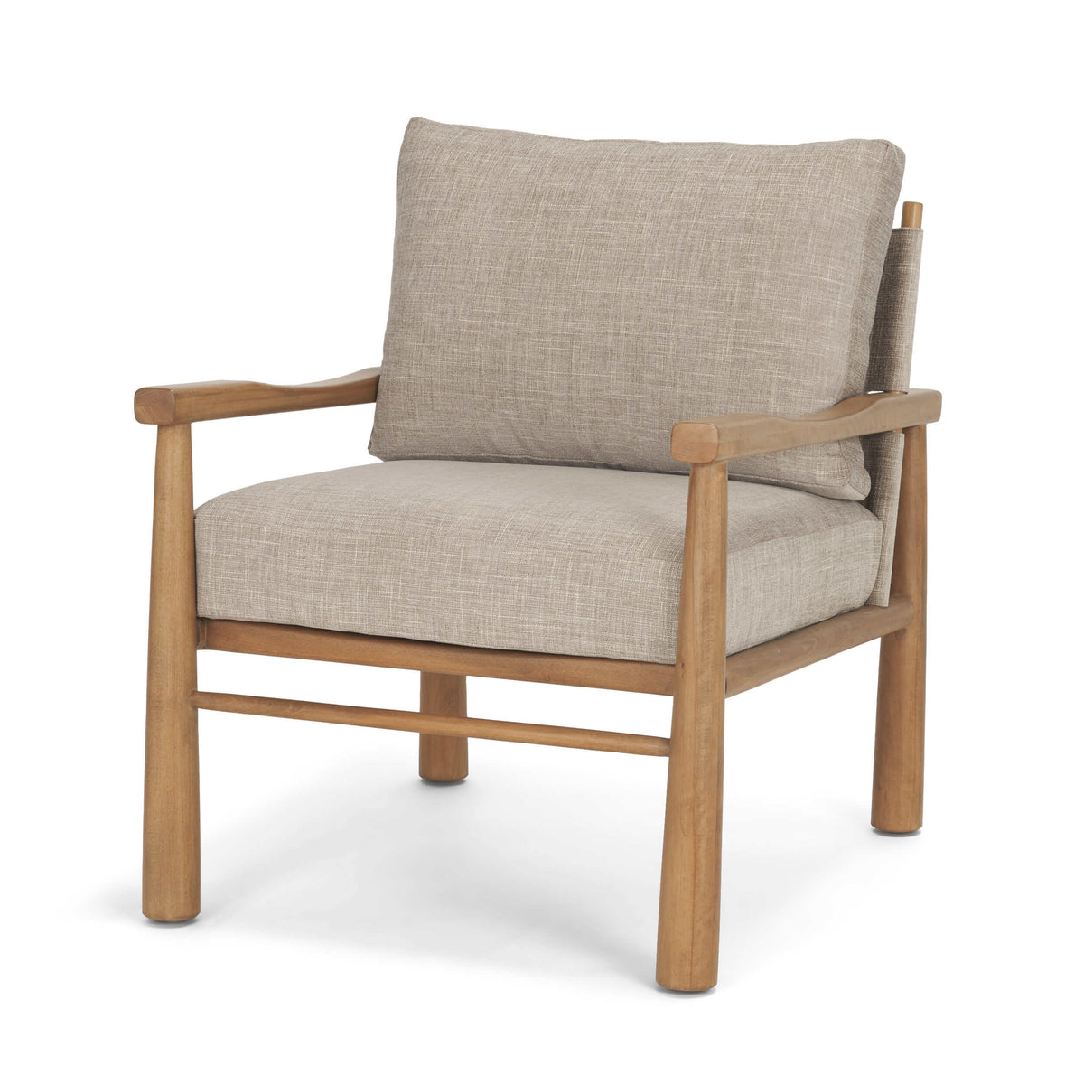 MERCANA WITTON GRAY BEECH WOOD LOUNGE CHAIR 71177