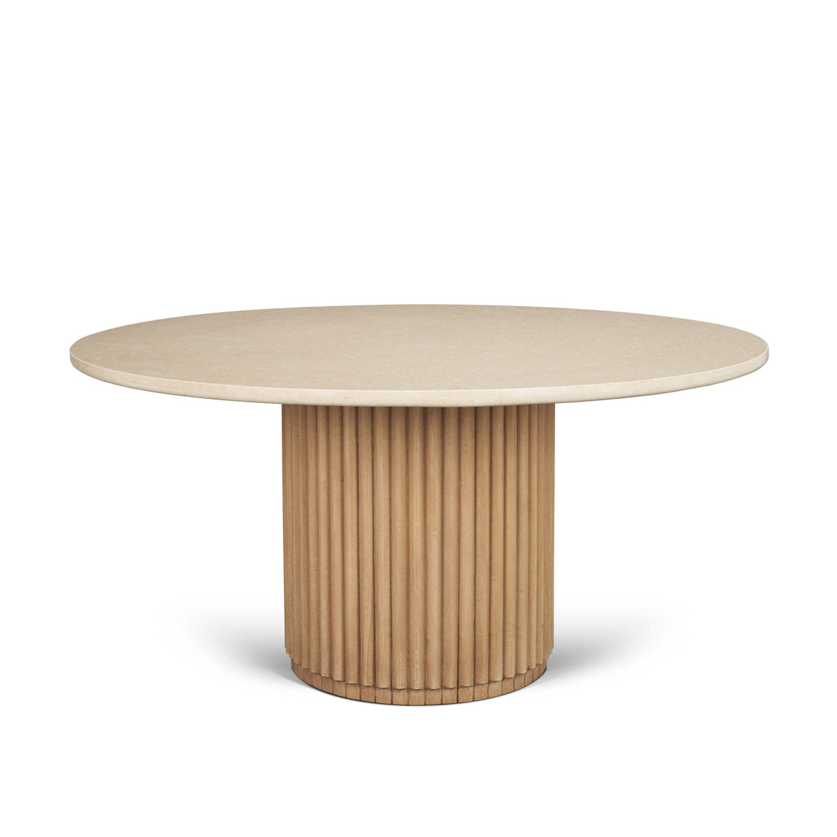 MERCANA MARBRELLO 60" MARBLE FLUTED WOOD DINING TABLE 71216-AB