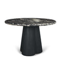 MERCANA MARILYN 48" MARBLE BLACK WOOD DINING TABLE 71221-AB