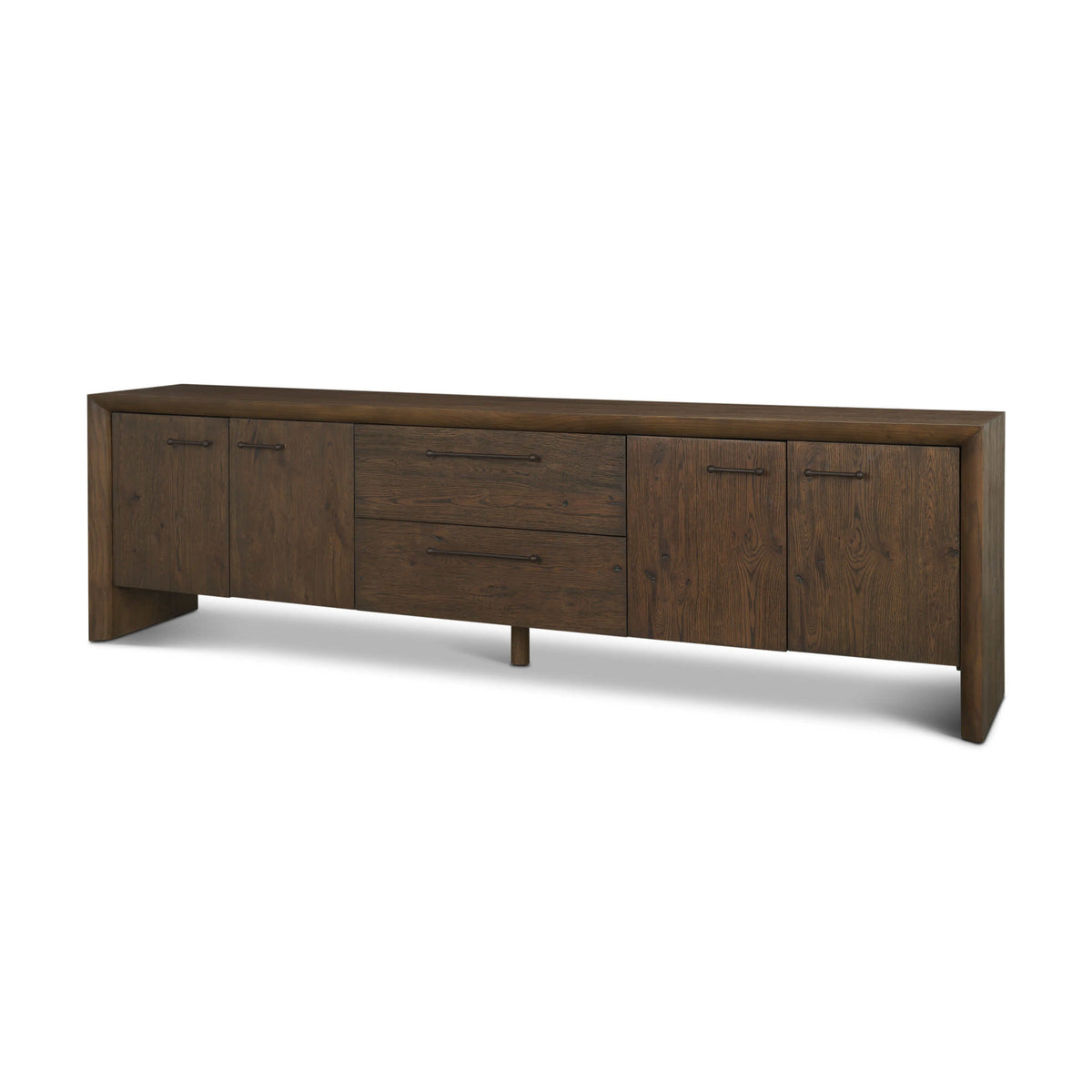 MERCANA BELFORD DARK BROWN OAK MEDIA CONSOLE 71229