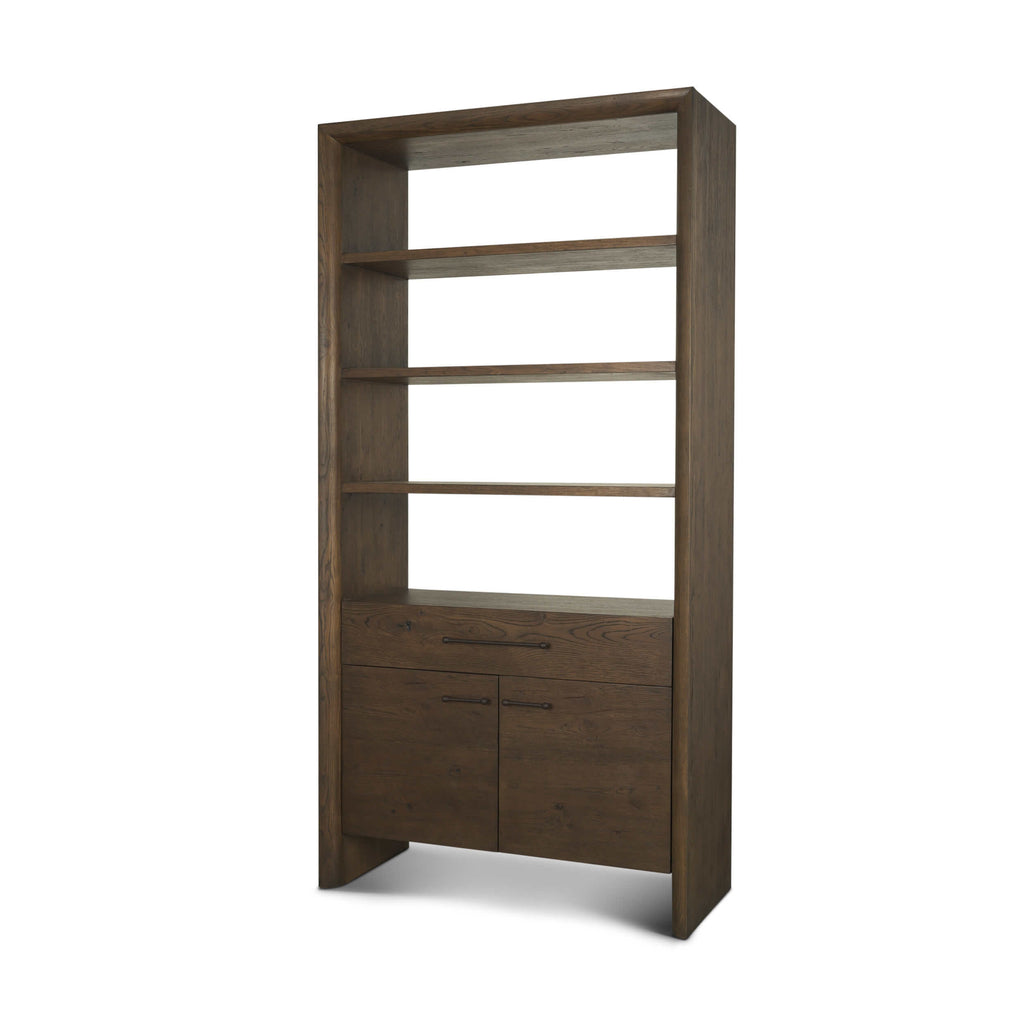 MERCANA BELFORD DARK BROWN OAK SHELVING UNIT  71231