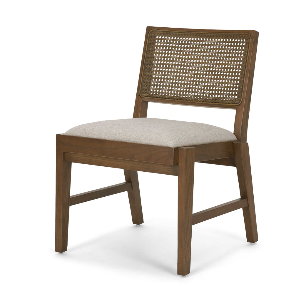 MERCANA REID BROWN CANE DINING CHAIR SET OF TWO 71243