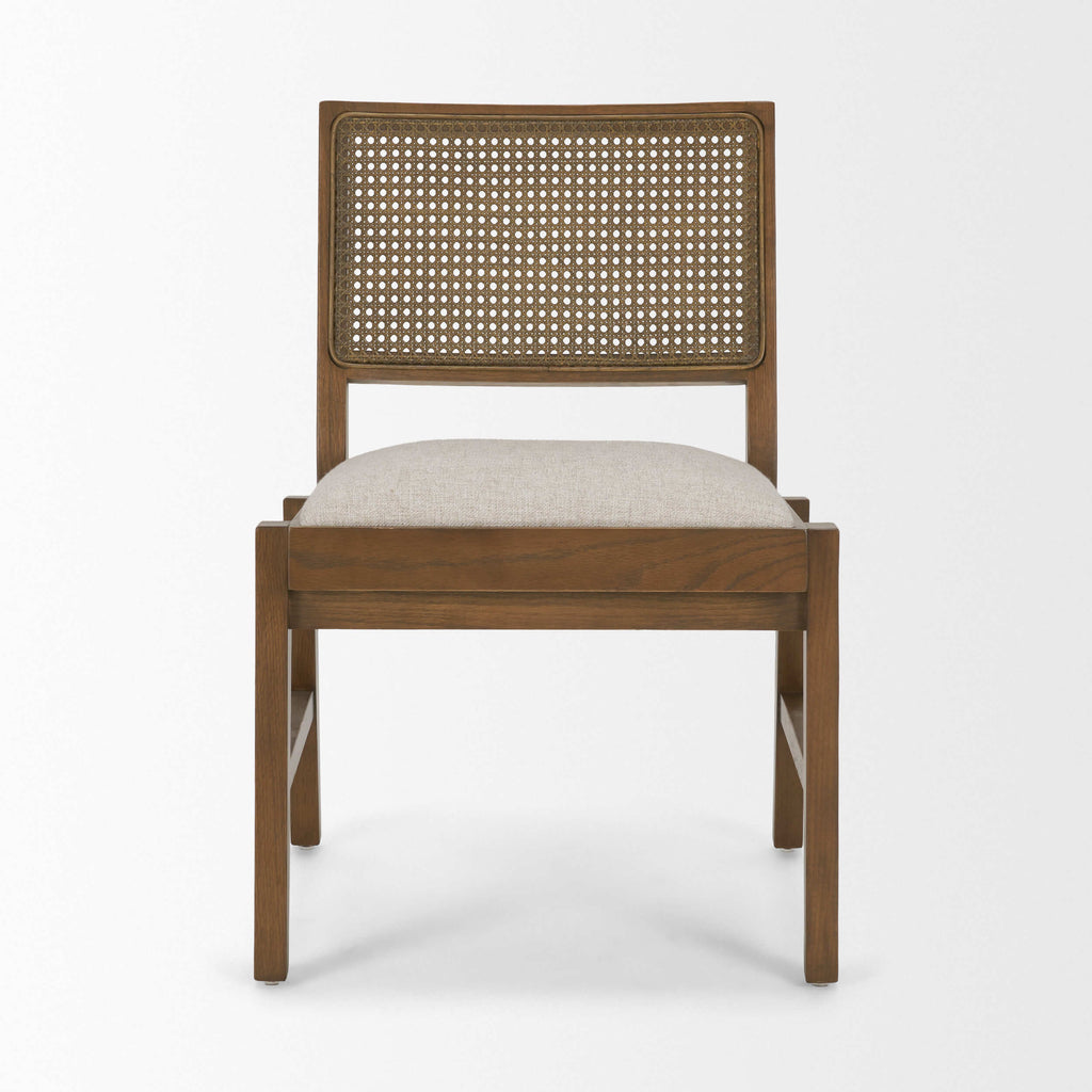 MERCANA REID BROWN CANE DINING CHAIR SET OF TWO 71243