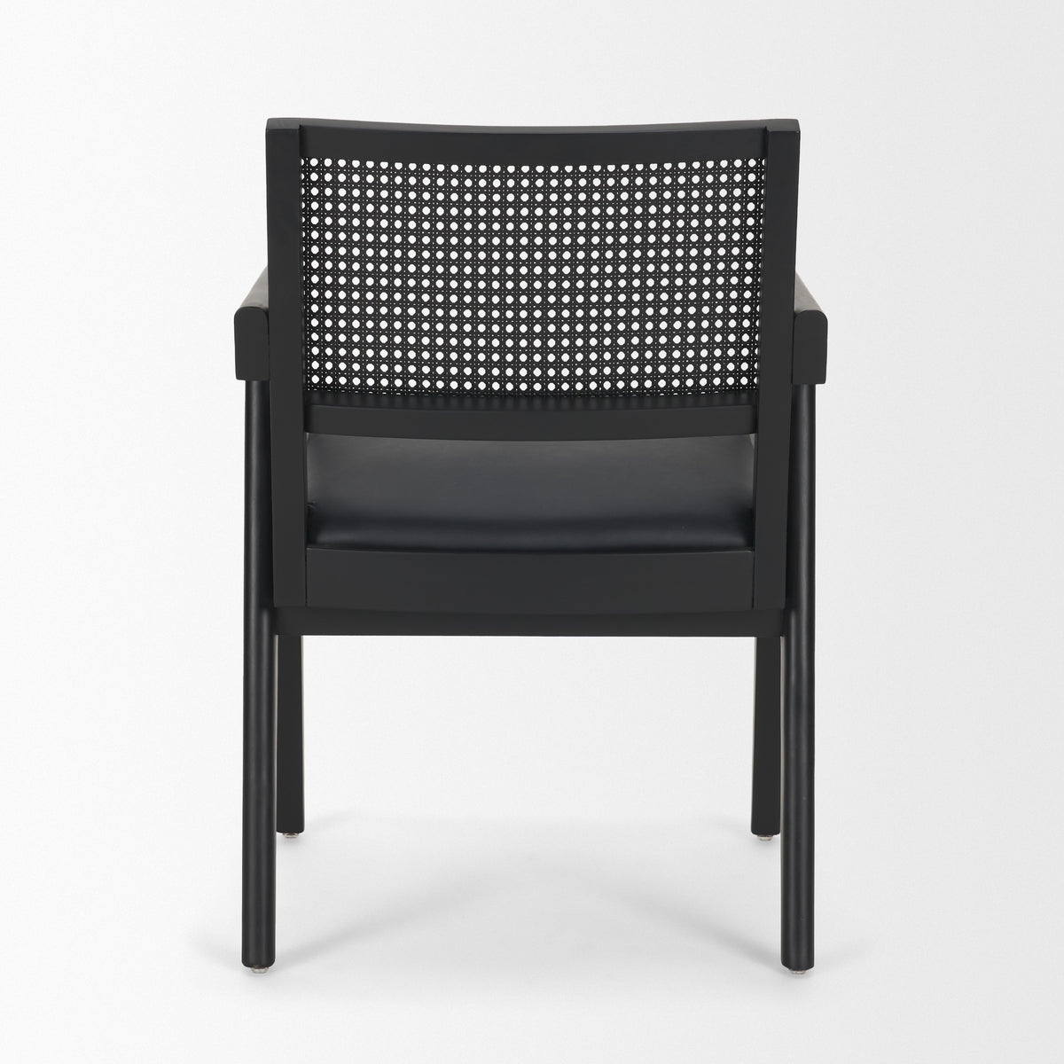 MERCANA REID BLACK CANE ARM DINING CHAIR 71244