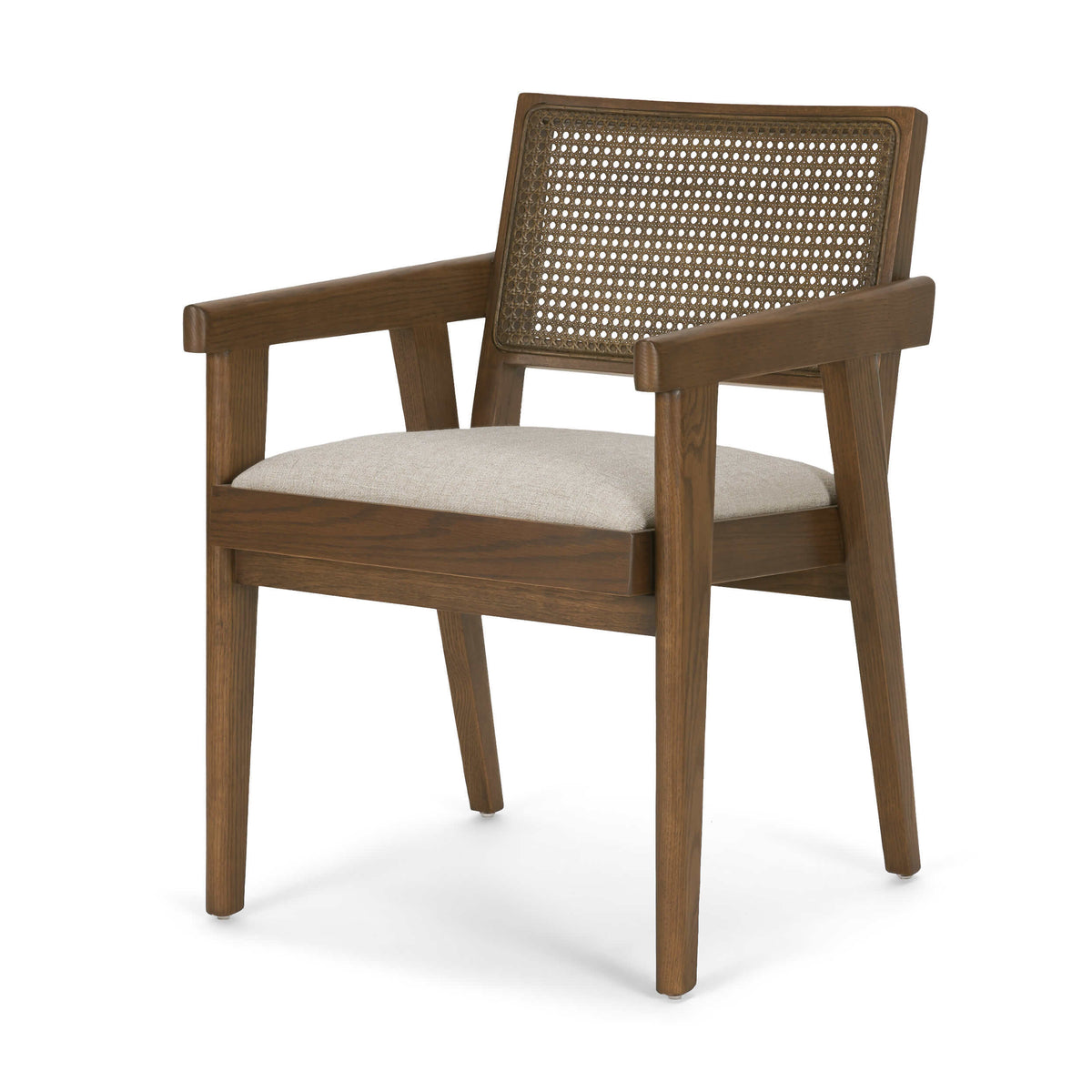 MERCANA REID BROWN CANE ARM DINING CHAIR 71245