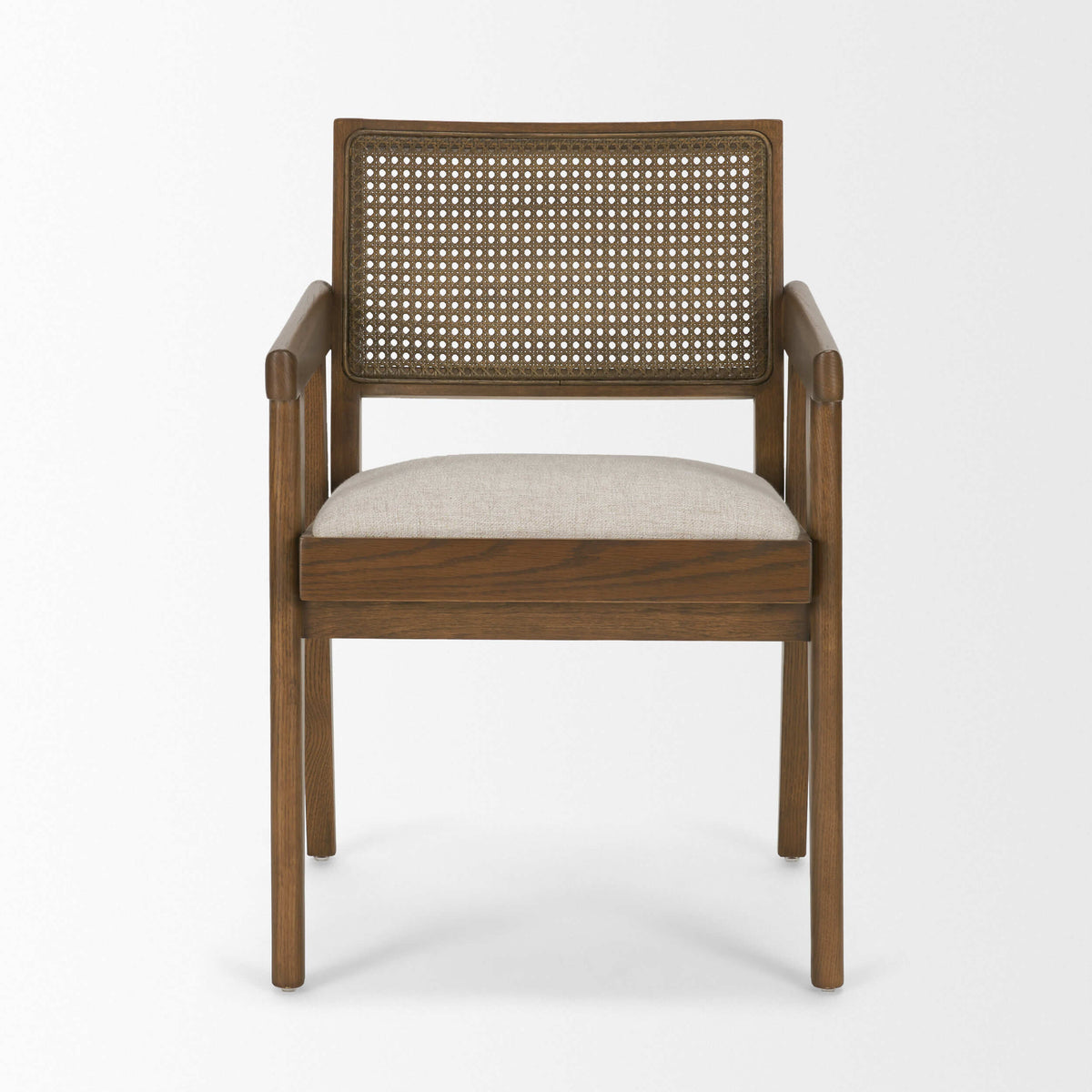 MERCANA REID BROWN CANE ARM DINING CHAIR 71245