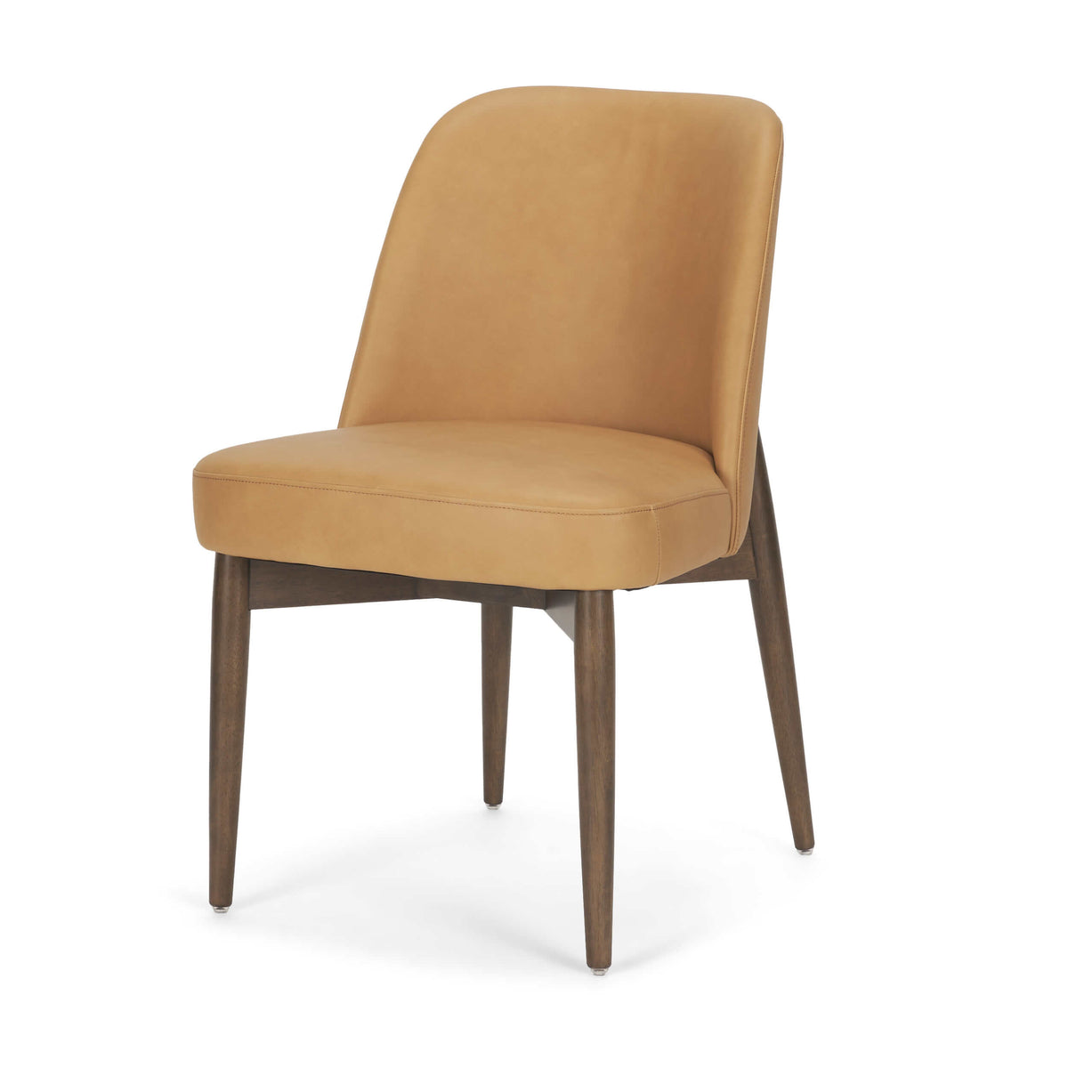 MERCANA ABBIE DINING SIDE CHAIR TAN LEATHER SET OF TWO 71248