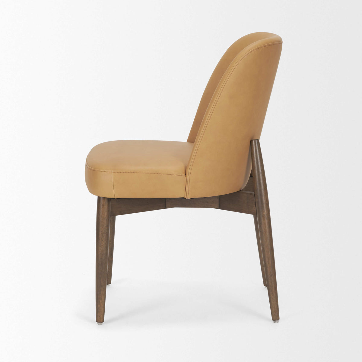 MERCANA ABBIE DINING SIDE CHAIR TAN LEATHER SET OF TWO 71248