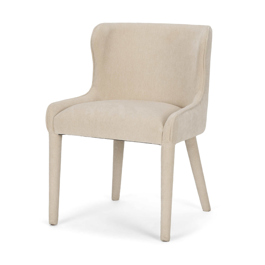 MERCANA NOLAN CREAM CHENILLE DINING CHAIR SET OF TWO 71251