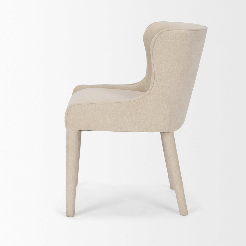 MERCANA NOLAN CREAM CHENILLE DINING CHAIR SET OF TWO 71251