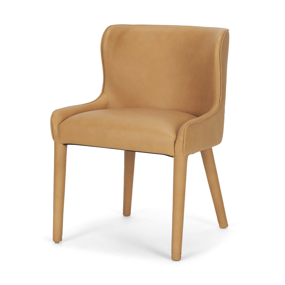 MERCANA NOLAN TAN LEATHER DINING CHAIR SET OF TWO 71253