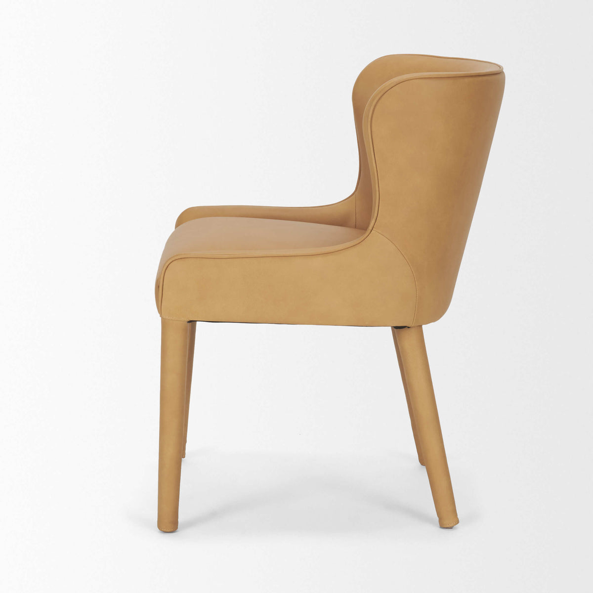 MERCANA NOLAN TAN LEATHER DINING CHAIR SET OF TWO 71253