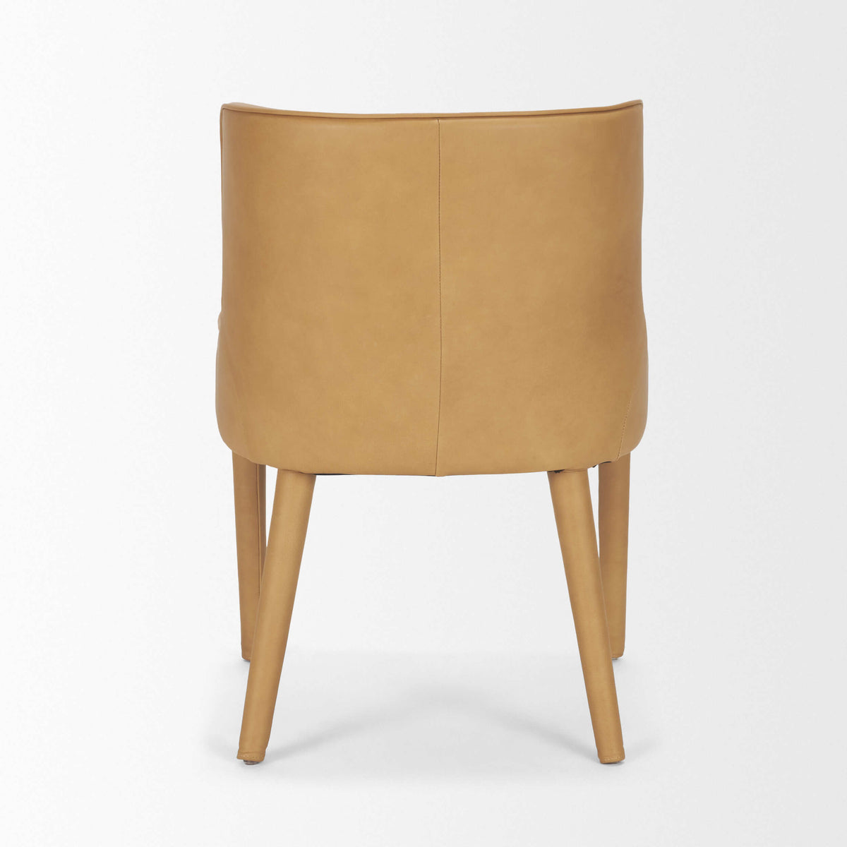 MERCANA NOLAN TAN LEATHER DINING CHAIR SET OF TWO 71253