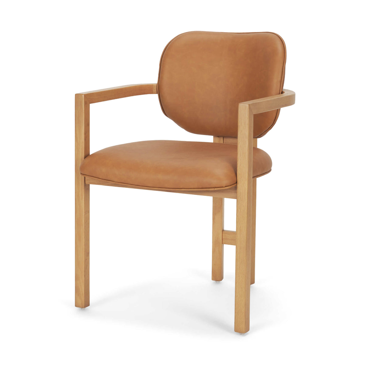 MERCANA CARLISLE TAN LEATHER DINING ARMCHAIR 71255